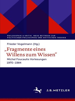 cover image of ,,Fragmente eines Willens zum Wissen"